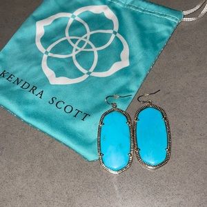 Kendra Scott Elle Gold Drop Turquoise Earrings